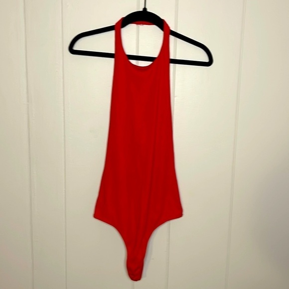 Wilfred Red Ribbed Bodysuit - Picture 1 of 7